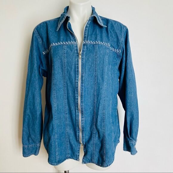 Crossroads 90s Embroidered Denim Jacket - Picture 11 of 11